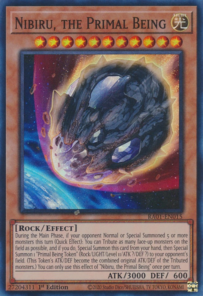 Nibiru, the Primal Being [RA01-EN015] Super Rare | Enigma On Main