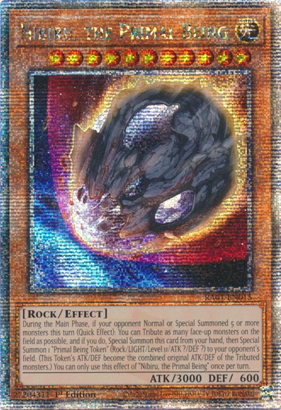 Nibiru, the Primal Being [RA01-EN015] Quarter Century Secret Rare | Enigma On Main