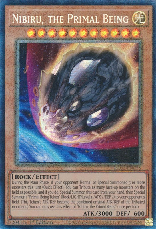 Nibiru, the Primal Being [RA01-EN015] Prismatic Collector's Rare | Enigma On Main