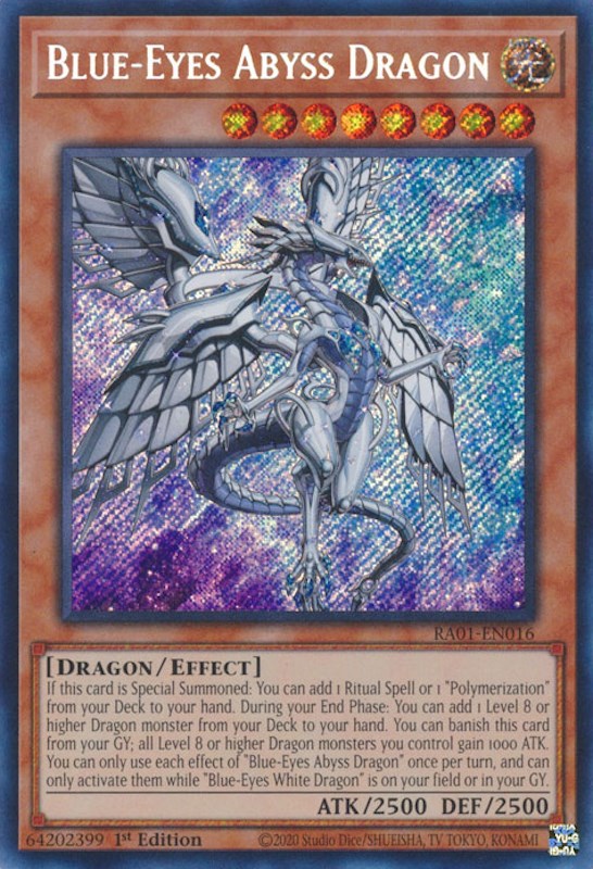 Blue-Eyes Abyss Dragon [RA01-EN016] Secret Rare | Enigma On Main