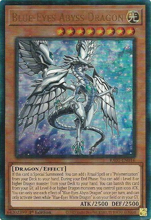 Blue-Eyes Abyss Dragon [RA01-EN016] Prismatic Ultimate Rare | Enigma On Main