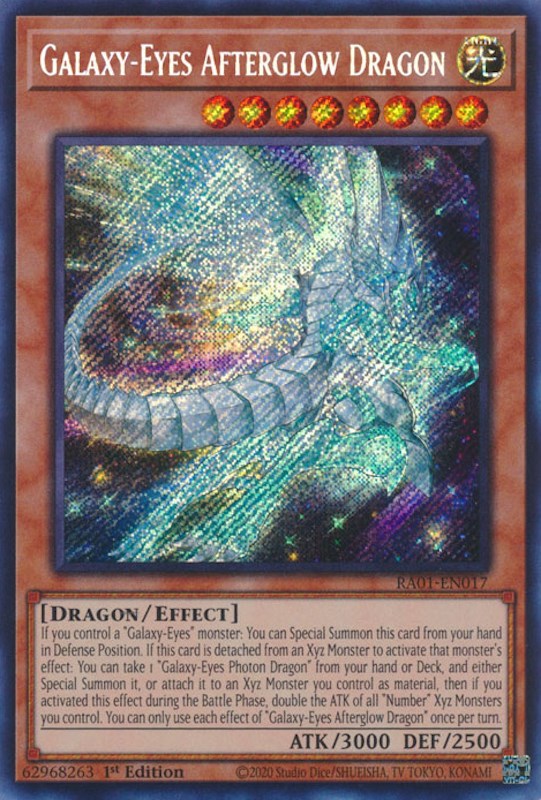 Galaxy-Eyes Afterglow Dragon [RA01-EN017] Secret Rare | Enigma On Main