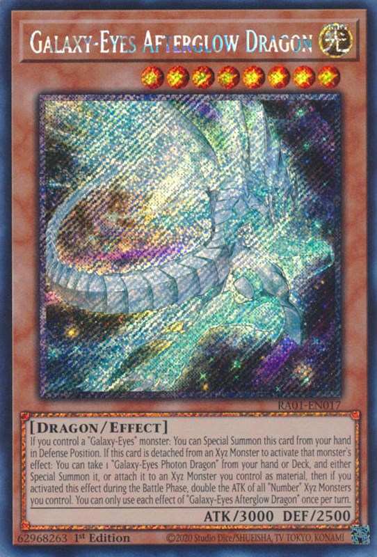 Galaxy-Eyes Afterglow Dragon [RA01-EN017] Platinum Secret Rare | Enigma On Main