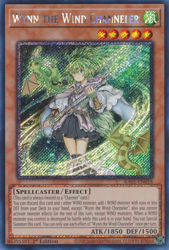 Wynn the Wind Channeler [RA01-EN018] Platinum Secret Rare | Enigma On Main