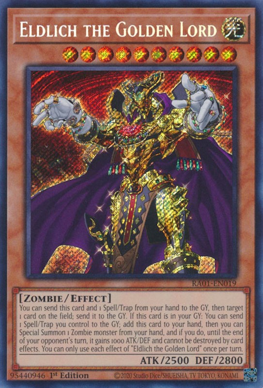 Eldlich the Golden Lord [RA01-EN019] Secret Rare | Enigma On Main