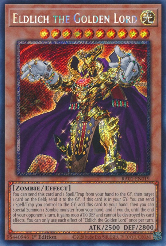 Eldlich the Golden Lord [RA01-EN019] Platinum Secret Rare | Enigma On Main