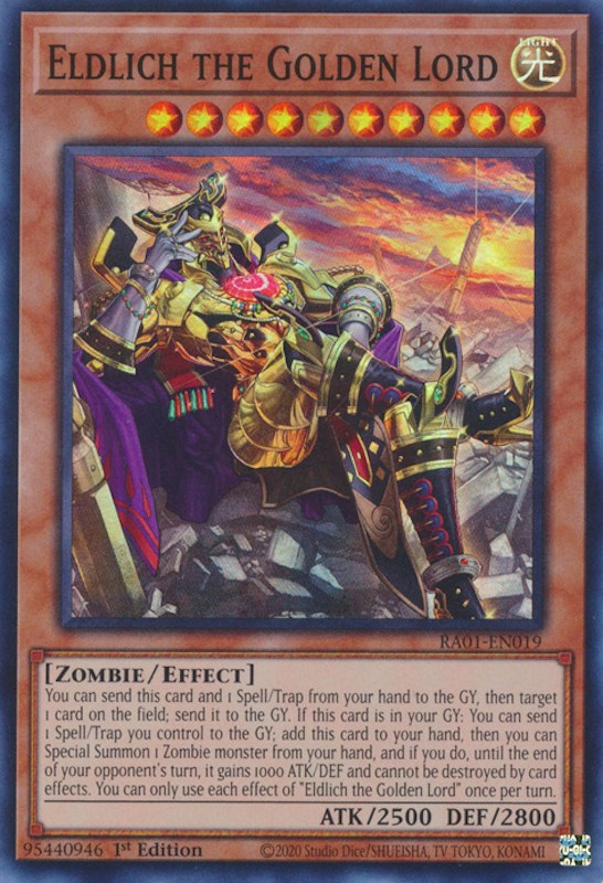 Eldlich the Golden Lord (Alternate Art) [RA01-EN019] Super Rare | Enigma On Main