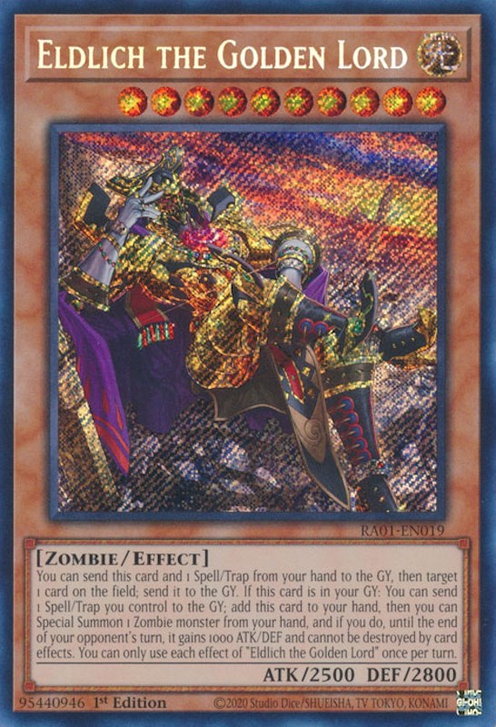 Eldlich the Golden Lord (Alternate Art) [RA01-EN019] Secret Rare | Enigma On Main