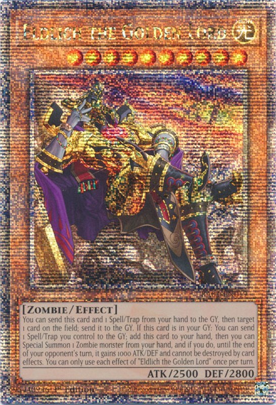 Eldlich the Golden Lord (Alternate Art) [RA01-EN019] Quarter Century Secret Rare | Enigma On Main