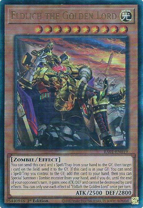 Eldlich the Golden Lord (Alternate Art) [RA01-EN019] Prismatic Ultimate Rare | Enigma On Main