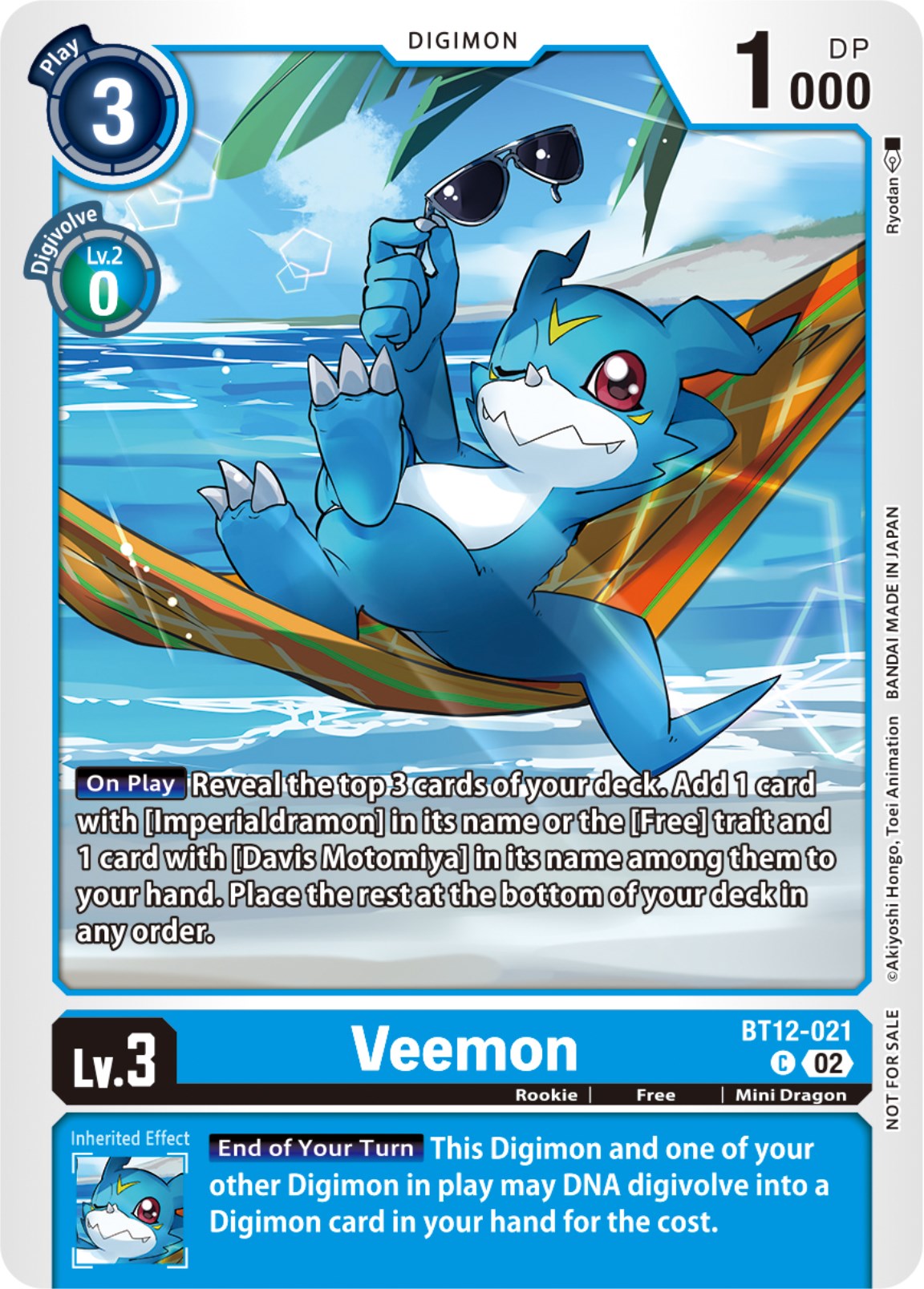 Veemon [BT12-021] (NYCC 2023 Demo Deck) [Across Time] | Enigma On Main