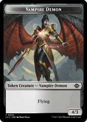 Vampire // Vampire Demon Double-Sided Token [The Lost Caverns of Ixalan Tokens] | Enigma On Main