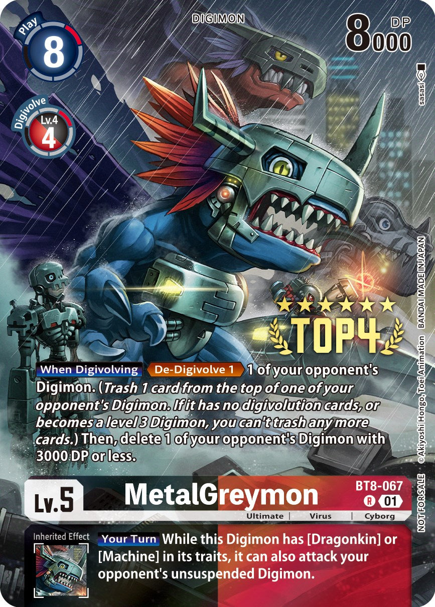 MetalGreymon [BT8-067] (Digimon 3-On-3 November 2023 Top 4) [New Awakening] | Enigma On Main