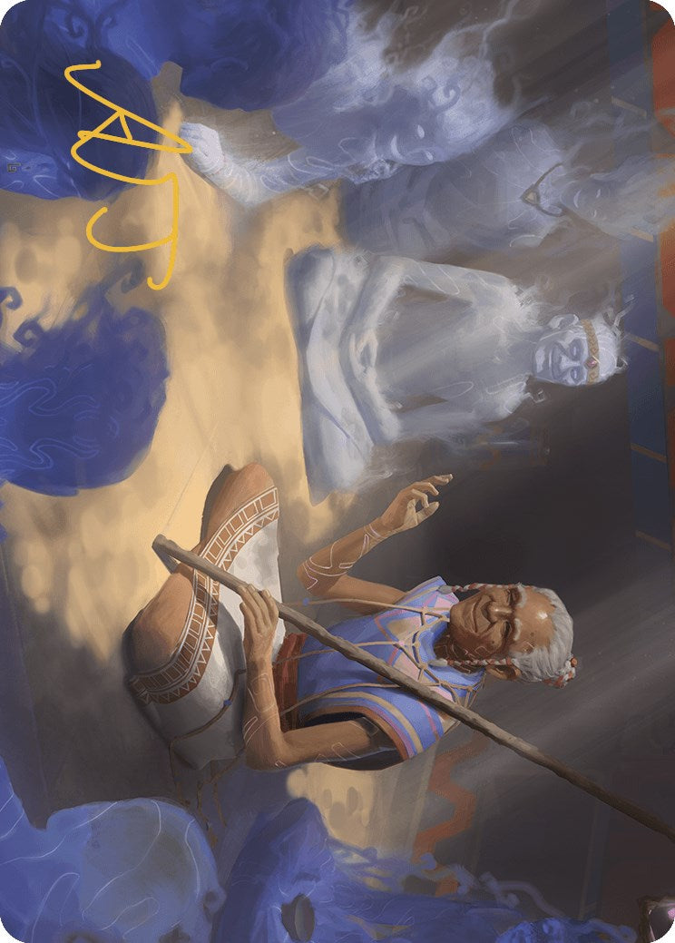 Ancestral Reminiscence Art Card (Gold-Stamped Signature) [The Lost Caverns of Ixalan Art Series] | Enigma On Main