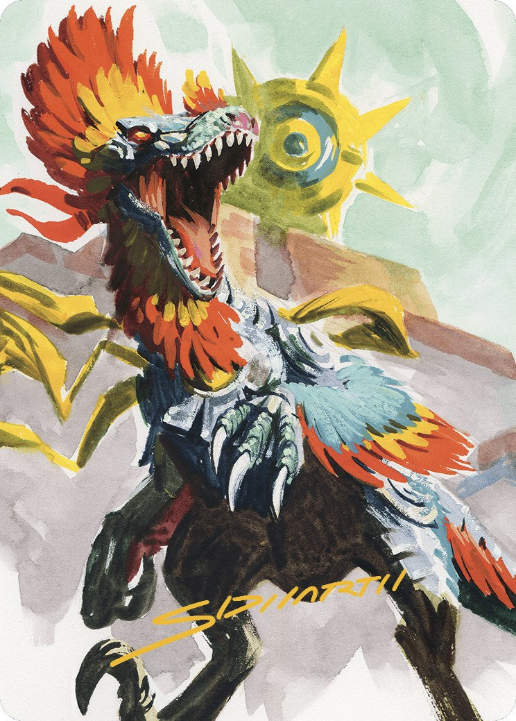 Pantlaza, Sun-Favored Art Card (Gold-Stamped Signature) [The Lost Caverns of Ixalan Art Series] | Enigma On Main