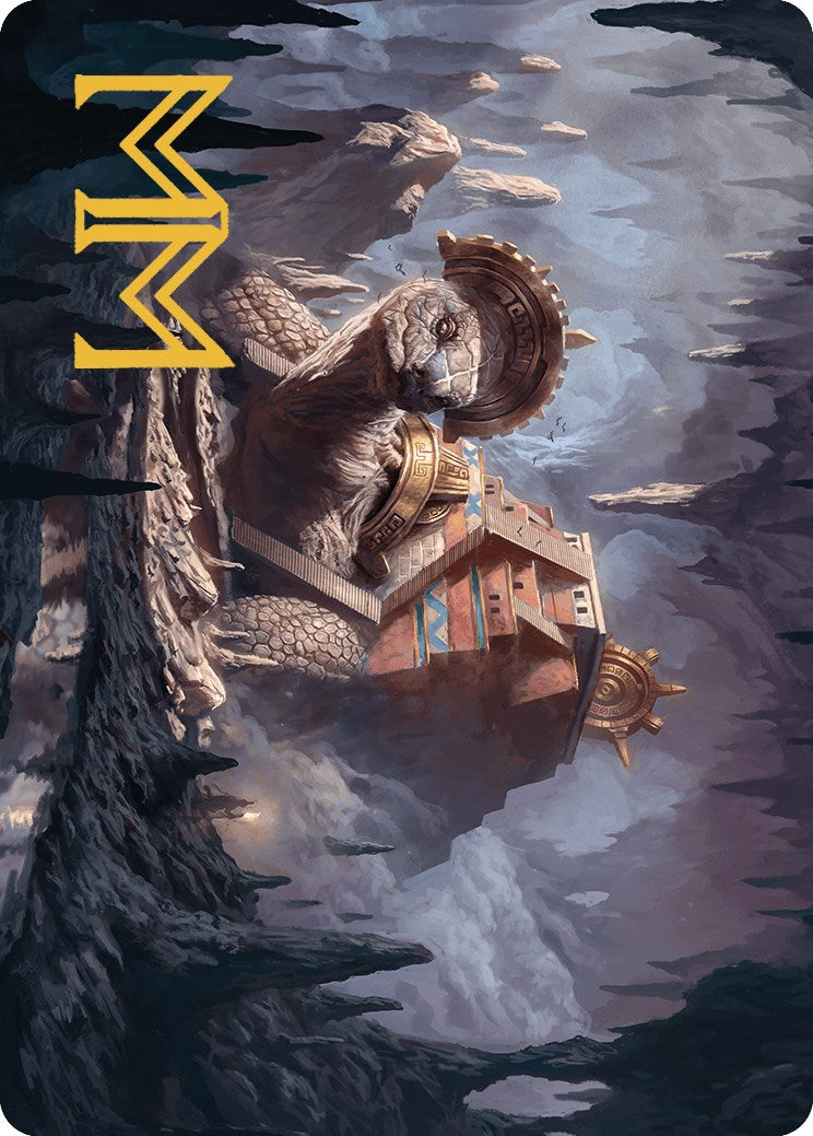 Bedrock Tortoise Art Card (Gold-Stamped Signature) [The Lost Caverns of Ixalan Art Series] | Enigma On Main