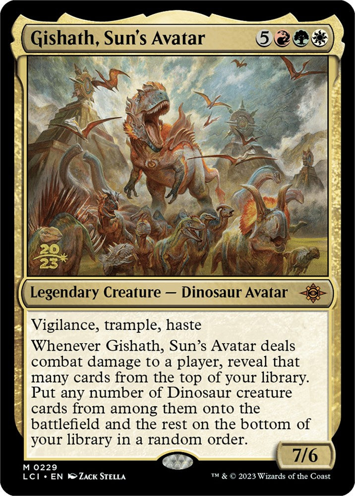 Gishath, Sun's Avatar (LCI) [The Lost Caverns of Ixalan Prerelease Cards] | Enigma On Main