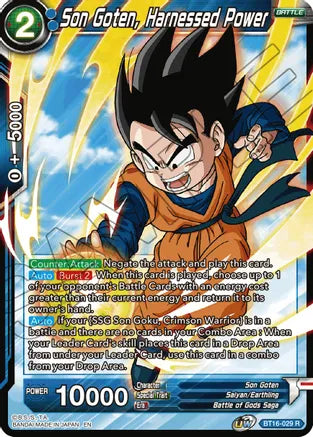 Son Goten, Harnessed Power (BT16-029) [Realm of the Gods] | Enigma On Main