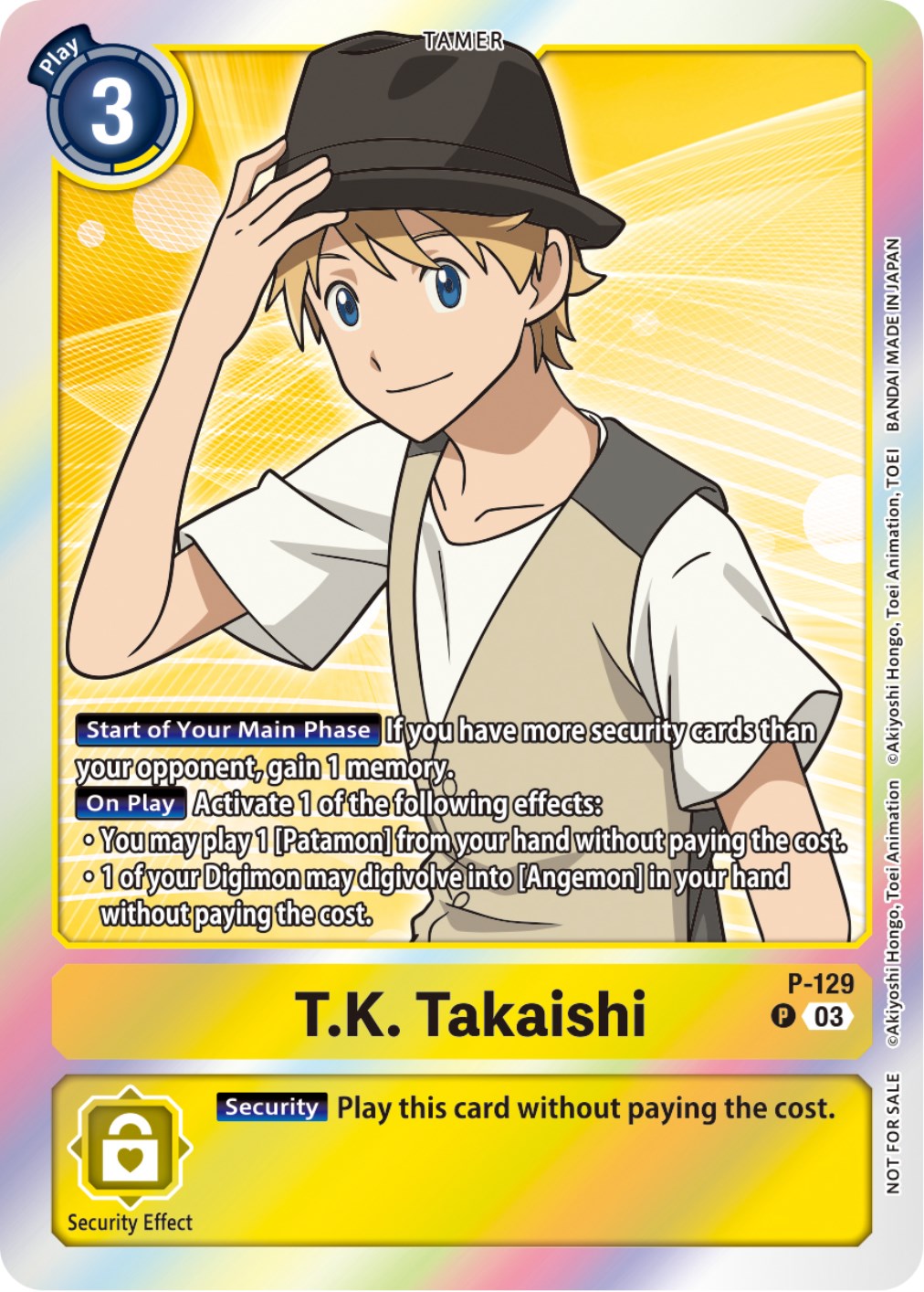 T.K. Takaishi [P-129] (Tamer Party Pack -The Beginning- Ver. 2.0) [Promotional Cards] | Enigma On Main