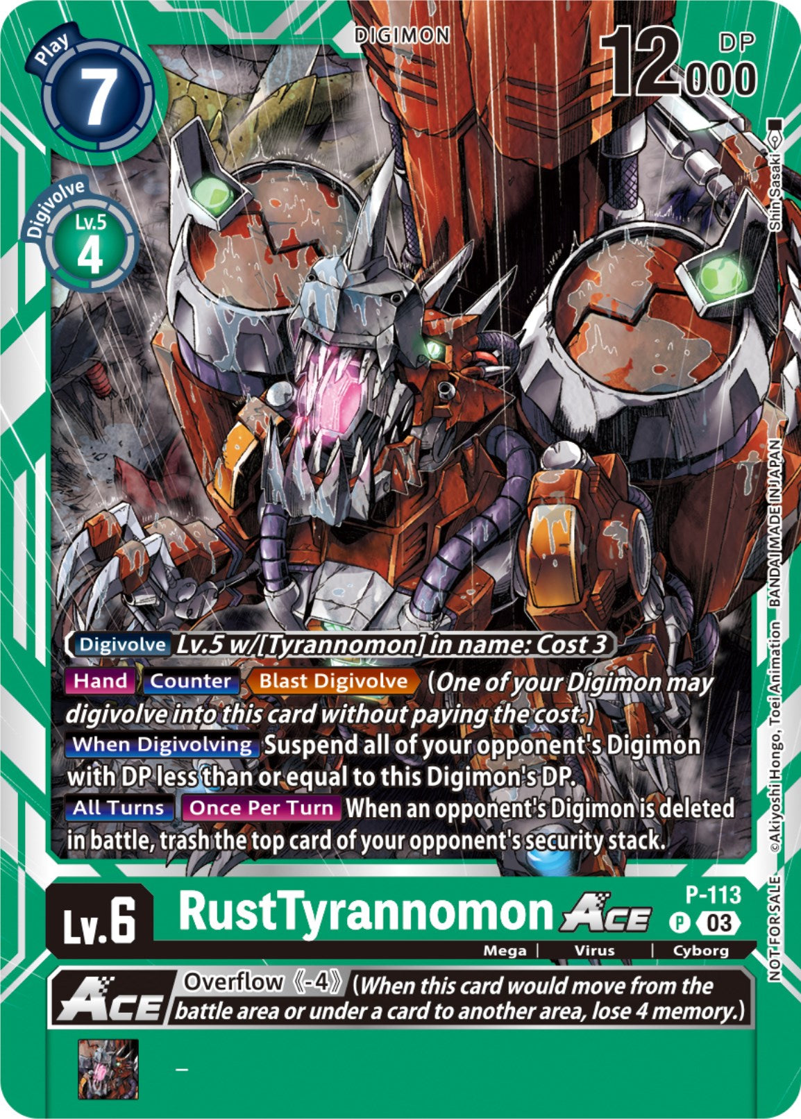 RustTyrannomon Ace [P-113] (3rd Anniversary Survey Pack) [Promotional Cards] | Enigma On Main