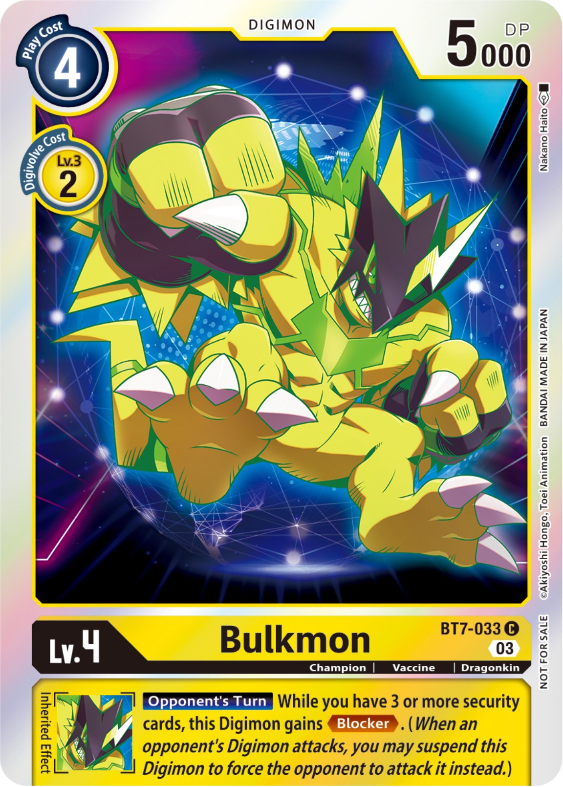 Bulkmon [BT7-033] (Official Tournament Pack Vol.11) [Next Adventure] | Enigma On Main