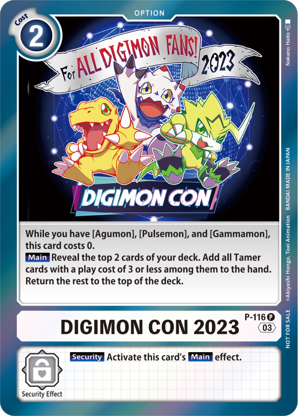 Digimon Con 2023 [P-116] (Official Tournament Pack Vol.11) [Promotional Cards] | Enigma On Main