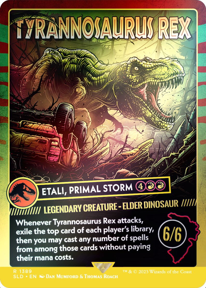 Tyrannosaurus Rex - Etali, Primal Storm (Rainbow Foil) [Secret Lair Drop Series] | Enigma On Main