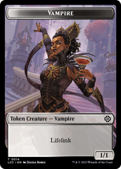 Vampire (0014) // Vampire Demon Double-Sided Token [The Lost Caverns of Ixalan Commander Tokens] | Enigma On Main