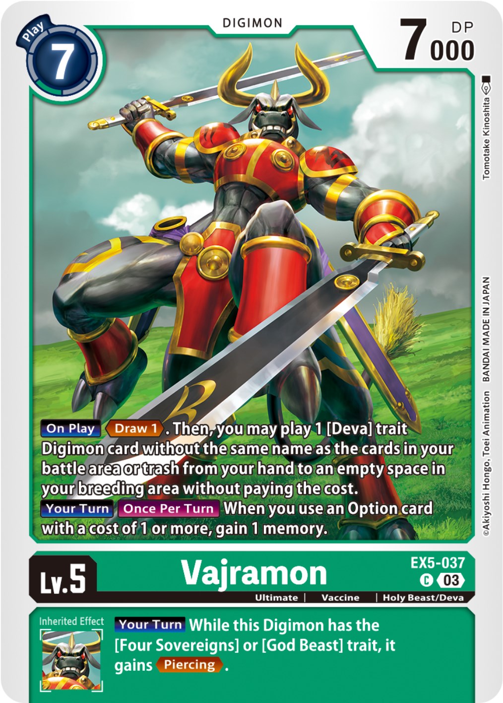 Vajramon [EX5-037] [Animal Colosseum] | Enigma On Main