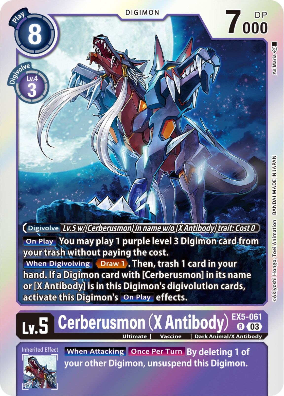 Cerberusmon (X Antibody) [EX5-061] [Animal Colosseum] | Enigma On Main