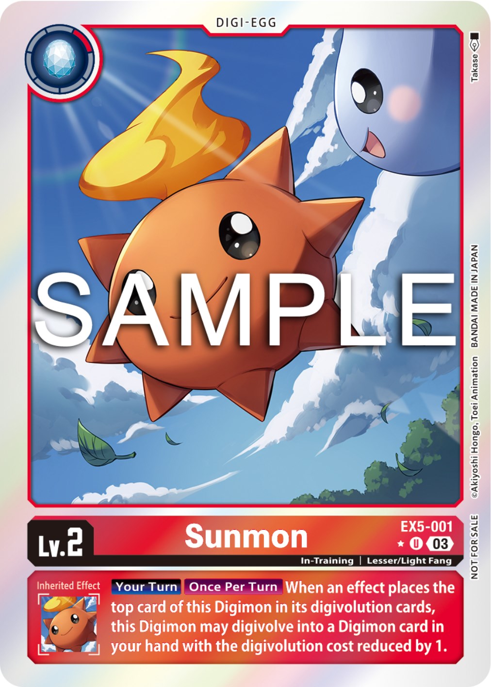 Sunmon [EX5-001] (Animal Colosseum Box Promotion Pack) [Animal Colosseum] | Enigma On Main