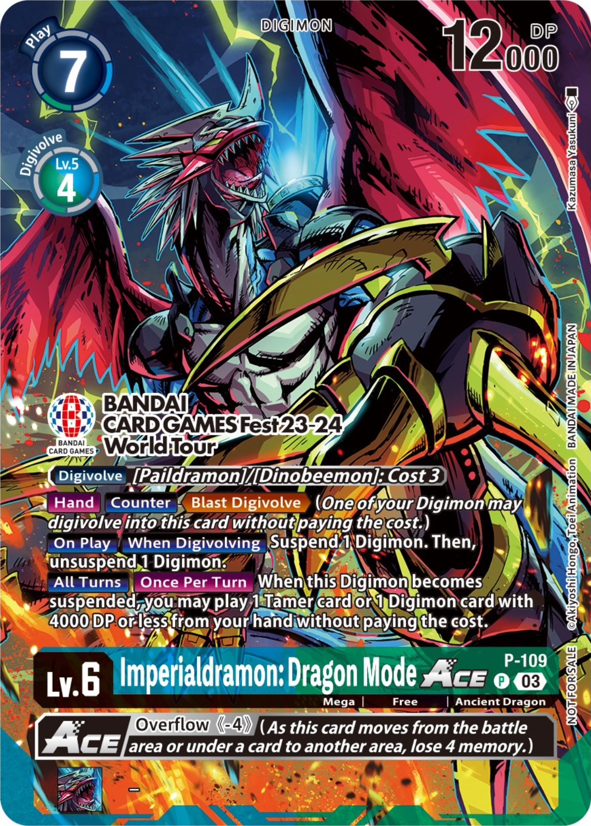 Imperialdramon: Dragon Mode Ace [P-109] (BANDAI Card Games Fest 23-24 World Tour) [Promotional Cards] | Enigma On Main