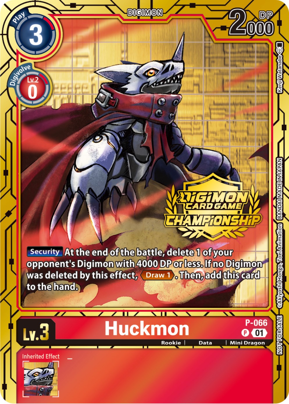 Huckmon [P-066] (Championship 2023 Gold Card Set) [Promotional Cards] | Enigma On Main