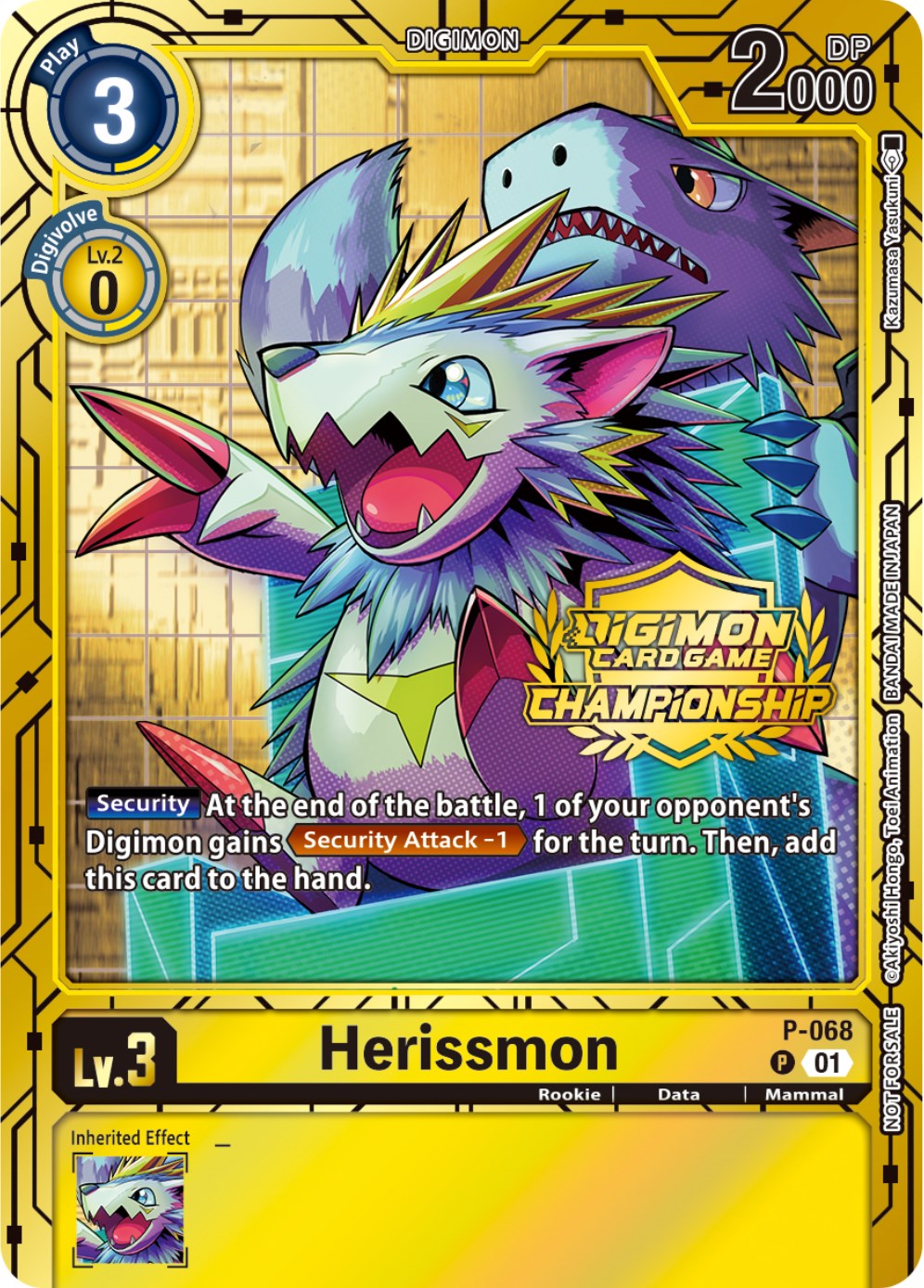 Herissmon [P-068] (Championship 2023 Gold Card Set) [Promotional Cards] | Enigma On Main