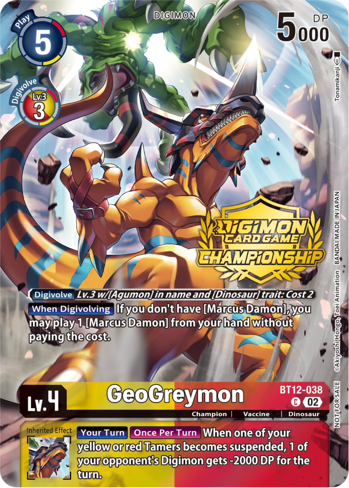 GeoGreymon [BT12-038] (Championship 2023 Tamers Pack) [Across Time Promos] | Enigma On Main