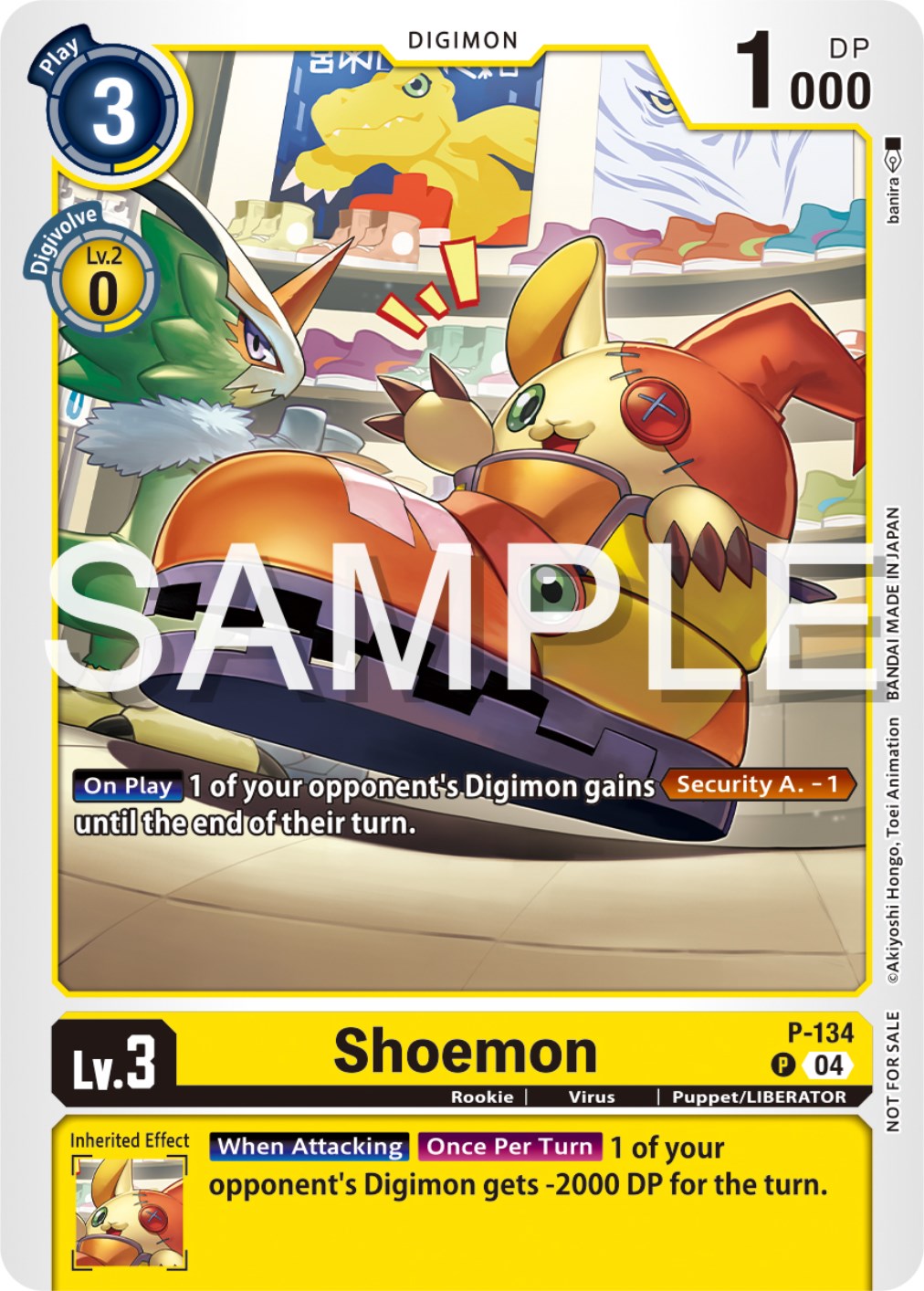 Shoemon [P-134] (Digimon Liberator Promotion Pack) [Promotional Cards] | Enigma On Main