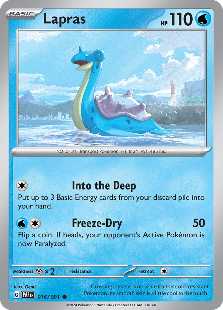 Lapras (016/091) [Scarlet & Violet: Paldean Fates] | Enigma On Main