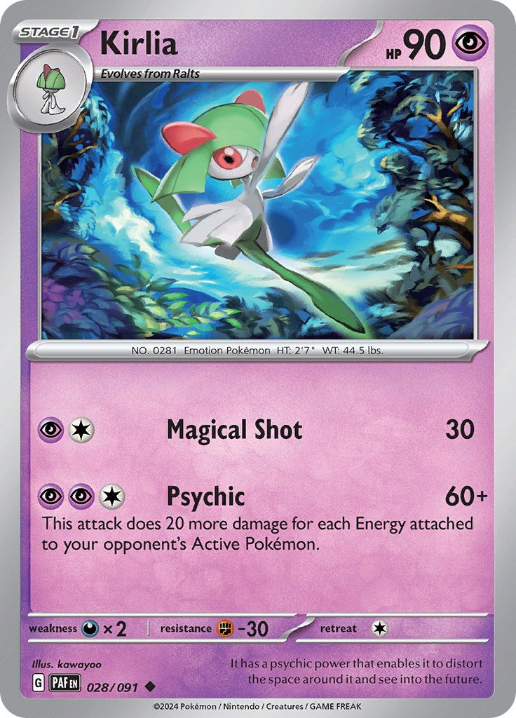 Kirlia (028/091) [Scarlet & Violet: Paldean Fates] | Enigma On Main