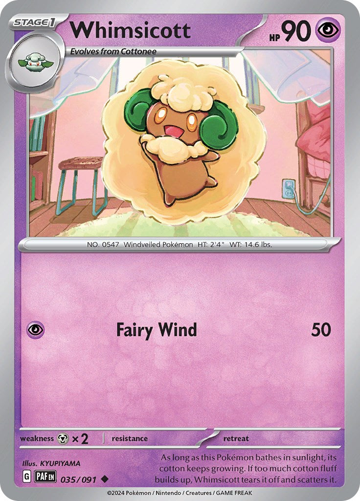 Whimsicott (035/091) [Scarlet & Violet: Paldean Fates] | Enigma On Main