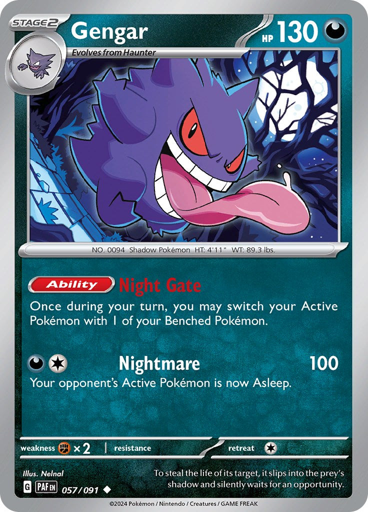 Gengar (057/091) [Scarlet & Violet: Paldean Fates] | Enigma On Main