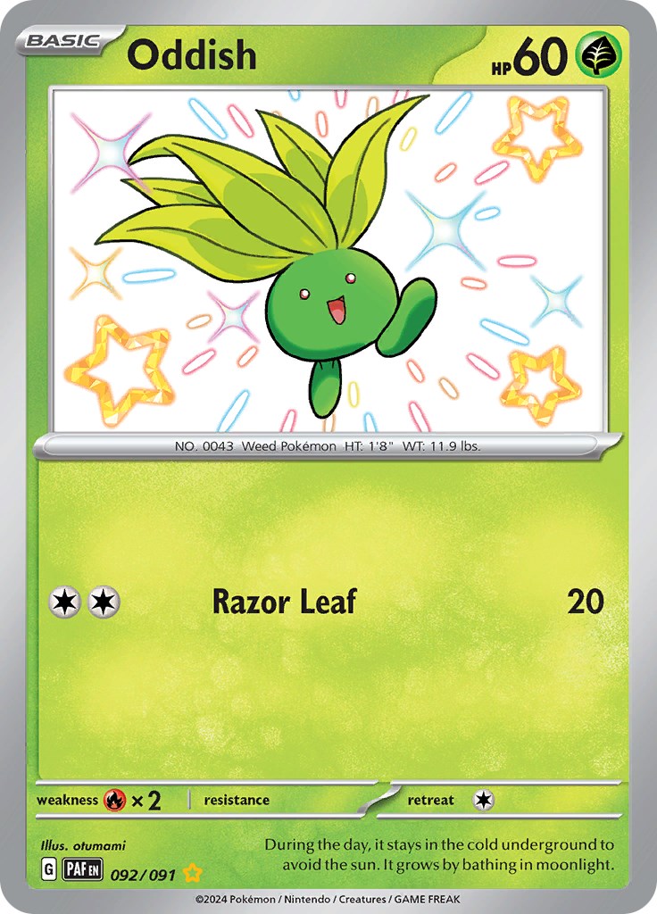 Oddish (092/091) [Scarlet & Violet: Paldean Fates] | Enigma On Main