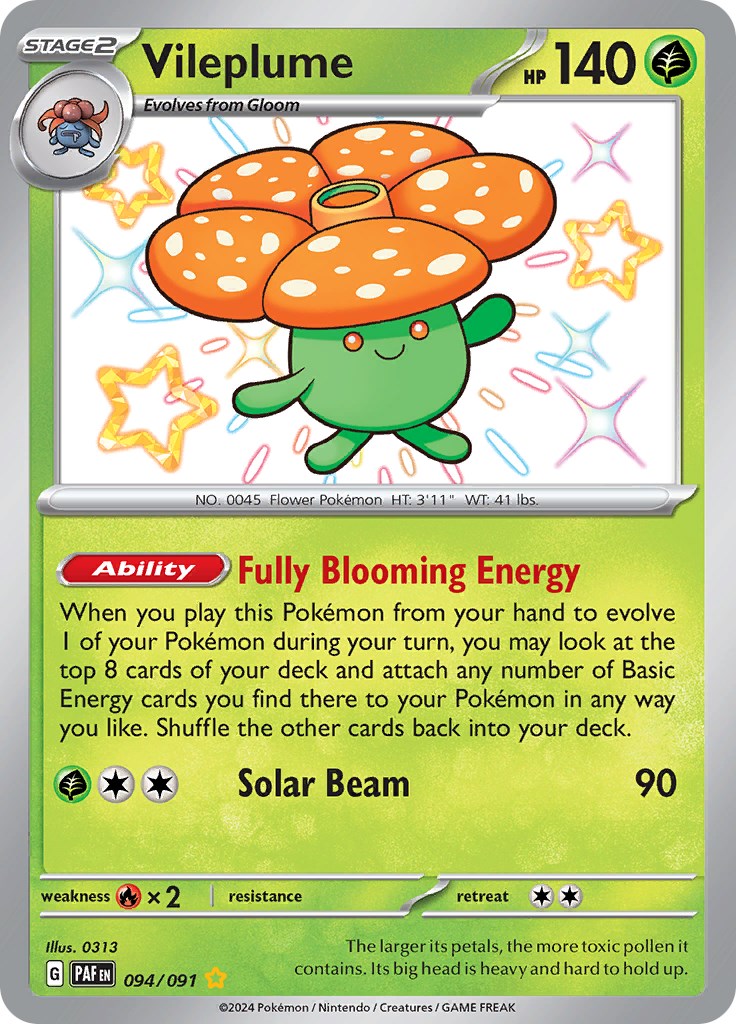 Vileplume (094/091) [Scarlet & Violet: Paldean Fates] | Enigma On Main