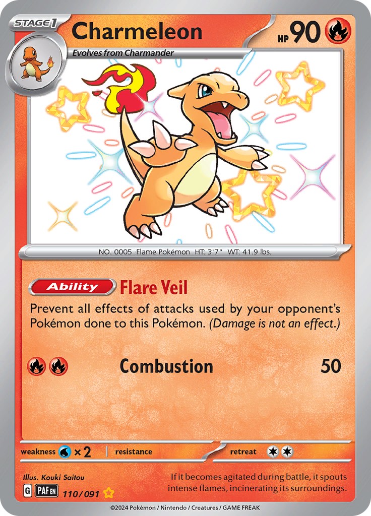 Charmeleon (110/091) [Scarlet & Violet: Paldean Fates] | Enigma On Main