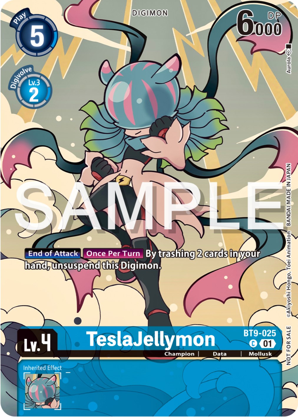 TeslaJellymon [BT9-025] (Digimon Illustration Competition Pack 2023) [X Record Promos] | Enigma On Main