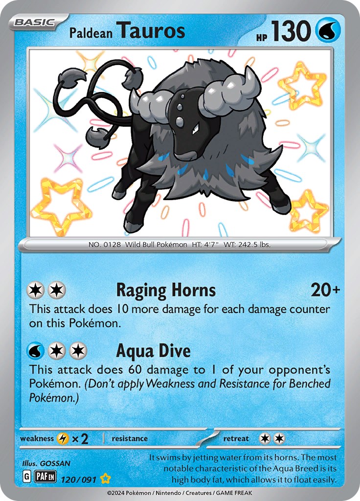 Paldean Tauros (120/091) [Scarlet & Violet: Paldean Fates] | Enigma On Main