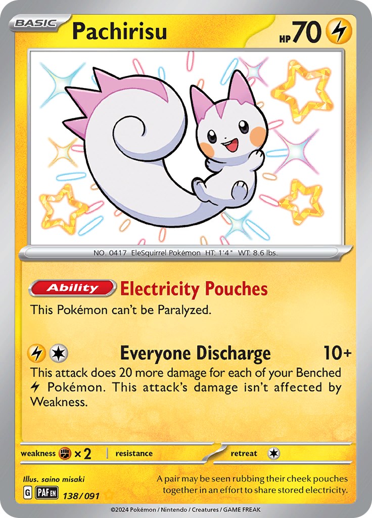 Pachirisu (138/091) [Scarlet & Violet: Paldean Fates] | Enigma On Main