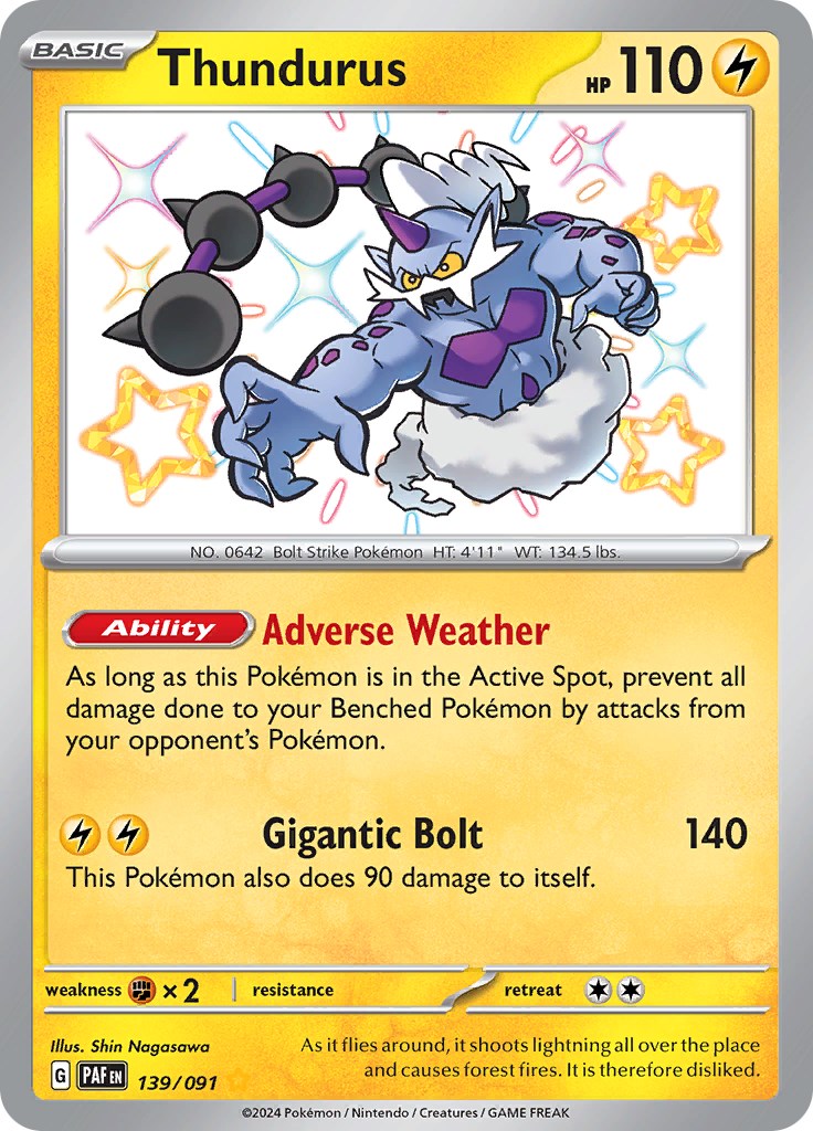 Thundurus (139/091) [Scarlet & Violet: Paldean Fates] | Enigma On Main