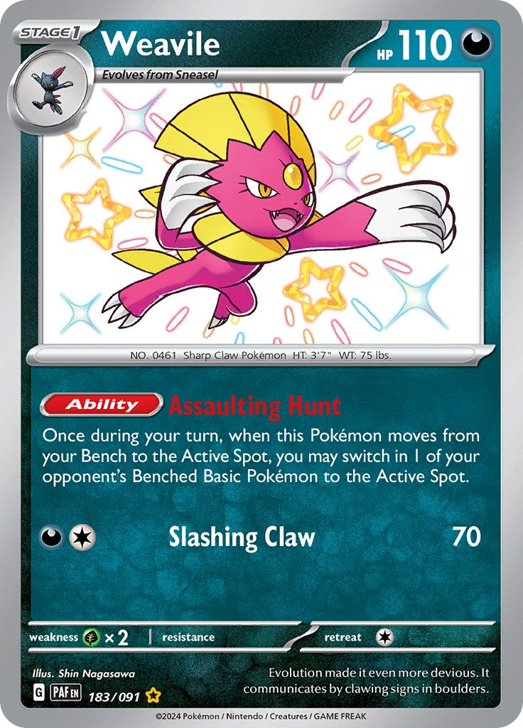 Weavile (183/091) [Scarlet & Violet: Paldean Fates] | Enigma On Main