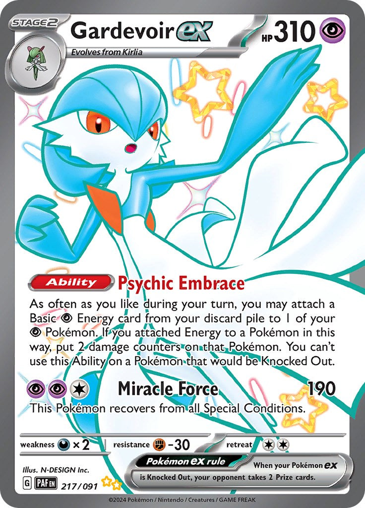 Gardevoir ex (217/091) [Scarlet & Violet: Paldean Fates] | Enigma On Main