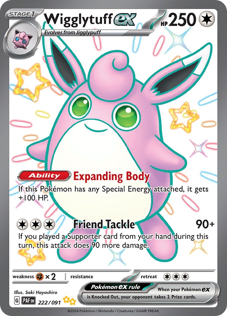 Wigglytuff ex (222/091) [Scarlet & Violet: Paldean Fates] | Enigma On Main